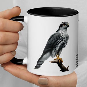 Mok Havik, Accipiter gentilis Roofvogel Keramische Koffiemok, Cadeau voor Vogelaar en Vogelliefhebber, Vogel Mok Natuur 320 ml