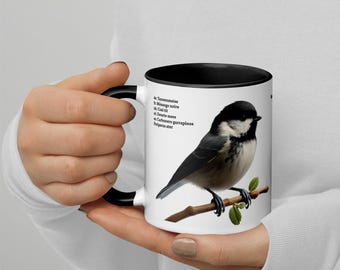 320ml Mug with Colour Inside Birds of Europe 04 Coal Tit & Collard Dove