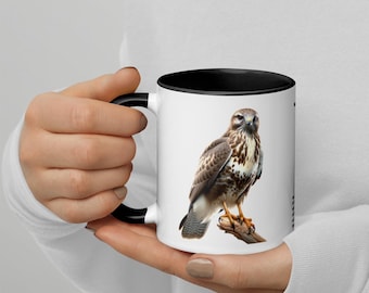 320ml Mug with Colour Inside Birds of Europe 07 Buzzard