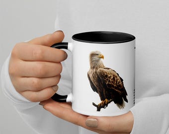 320ml Mug with Colour Inside Birds of Europe 15 White tailed eagle