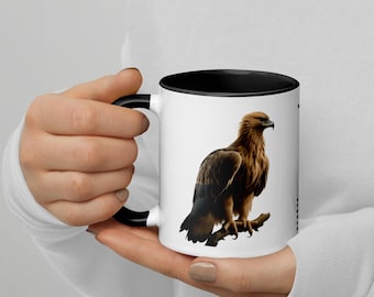 320ml Mug with Colour Inside Birds of Europe 12 Golden Eagle