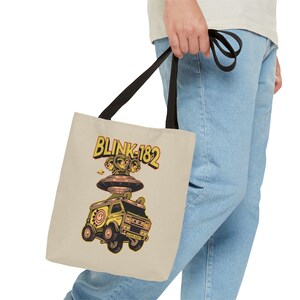 Dammit 182 Tote Bag, Blink 182 Rock Merch, Trendy Vintage Blink 182 Tasche, Blink 182 Tour, Blink 182 Band Mitglieder, Pop Punk Aufnäher