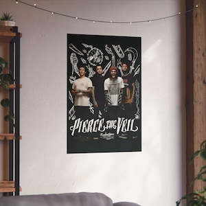 Pierce The Veil Wall Art, Pierce the Veil Misadventures Album Cover Merch, Pierce The Veil Wall Decor, Pierce The Veil Members 2025 Patch