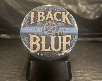 I Back the Blue Pinback Button | Support Law Enforcement Badge| Police Appreciation Gift | Thin Blue Line | Patriotic Pin | Honor Police