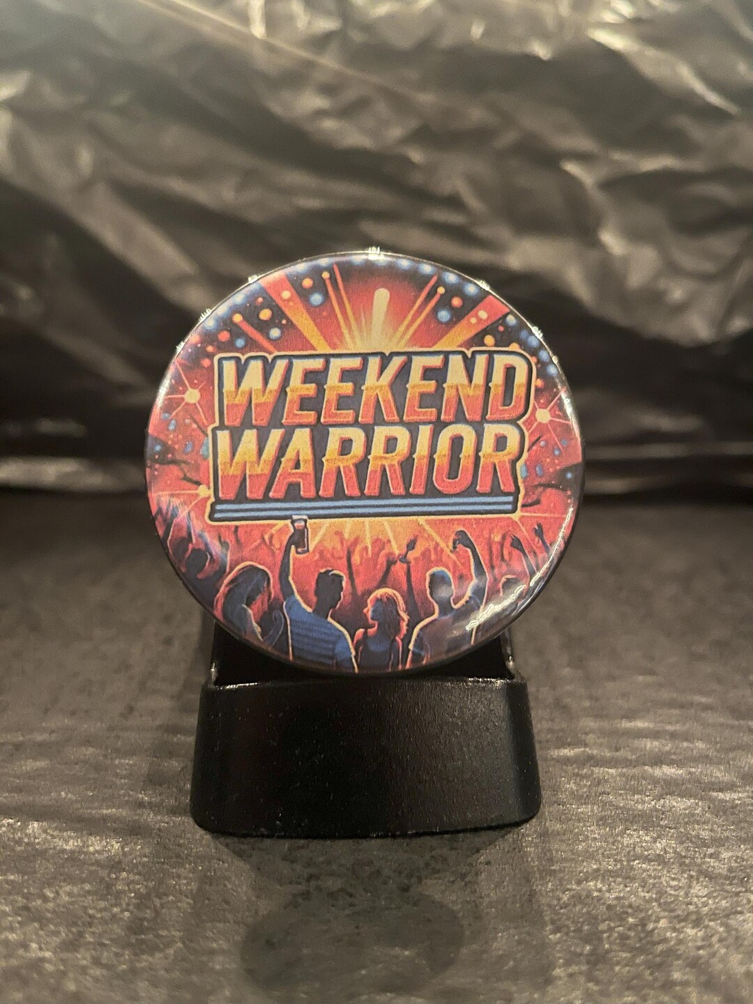 Weekend Warrior Pinback Button | Funny Weekend Pin | Adventure Badge ...