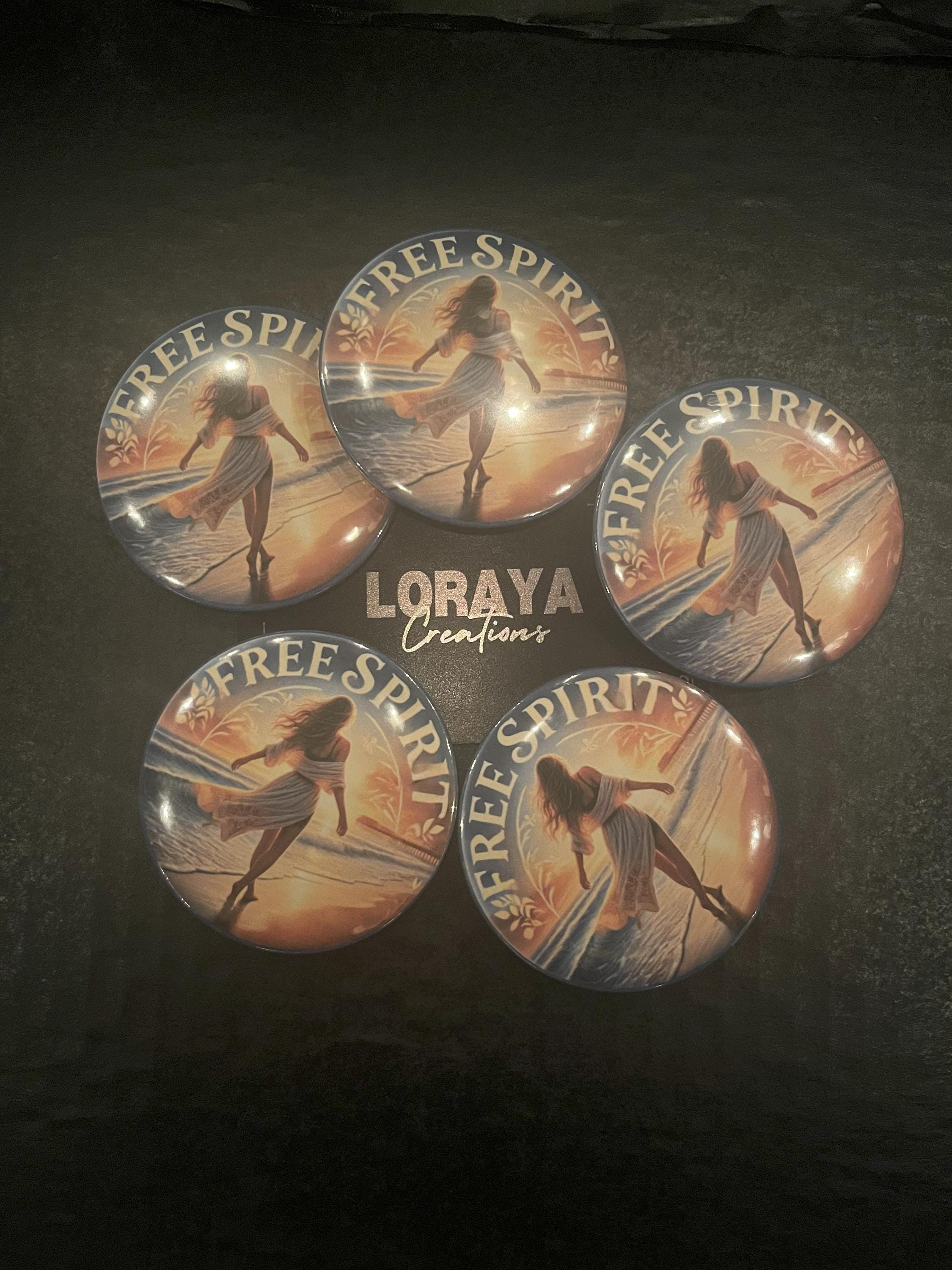Free Spirit Pinback Button | Empowerment Badge for Women | Equality ...
