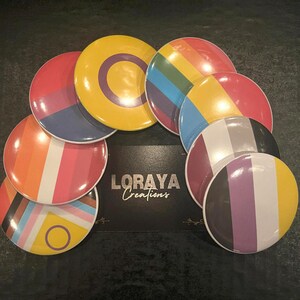 LGBTQ+ Pride Pin-Back Button | Rainbow Flag | Equality | Love is Love | Inclusive Pride Gift | Gender Identity | LGBTQ Accessories