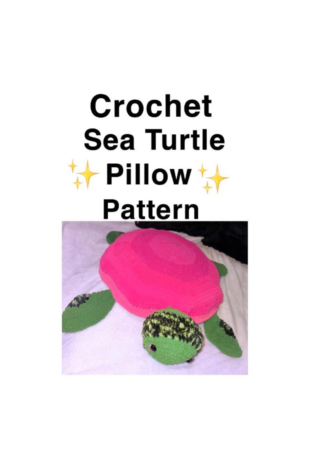 Crochet Pattern, Sea Turtle Pillow Crochet Pattern, EASY CROCHET ...