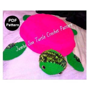 Crochet Pattern, Jumbo Sea Turtle Crochet Pattern, EASY CROCHET PATTERN, Amigurumi Crochet Pattern, Crochet Turtle Pillow Pattern, Pdf file