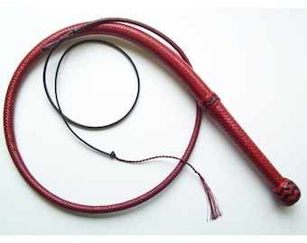 Leather Bullwhip Kangaroo Hide Leather 3 Feet to 12 Feet Long Bullwhip 12 Plaits Heavy Duty Custom Whips