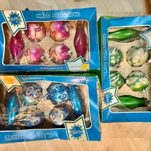 Coby American-Made Glass Ornaments - Set of 3 Boxes