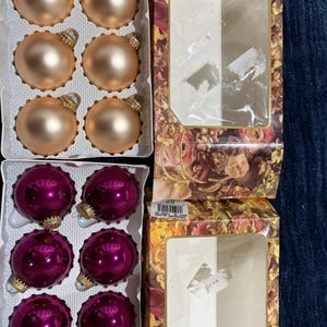 Vintage Glass Renaissance exquisite Christmas glass ball Ornaments w/boxes