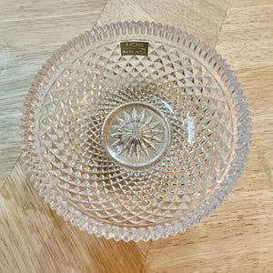 Ciotola di cristallo Hoya Mikasa vintage dal design intricato e raro, Giappone