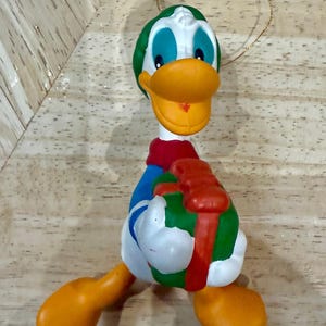 Vintage Donald Duck Christmas Gift Plastic Ornament by Walt Disney Company
