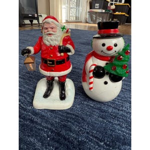 2 Vintage Woolworth battery Ador-A-Lite Christmas Characters in box.