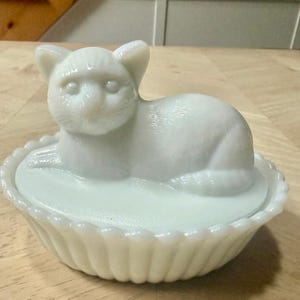 Cat on Nest Dish - Etsy