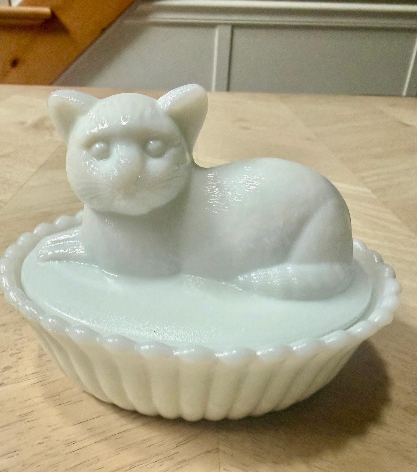 Cat on Nest Dish - Etsy