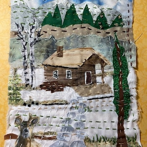 Slow Stitch KIT: Mountain Cabin
