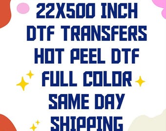 Hot Peel DTF Transfer: Full Color Image, T-Shirt Heat Transfer