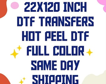 Hot Peel DTF Transfer: Full Color Image, Gang Sheet