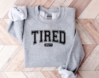 Tired 24 7, Introvert Humor T-Shirt | Organic Cotton | European Sizes