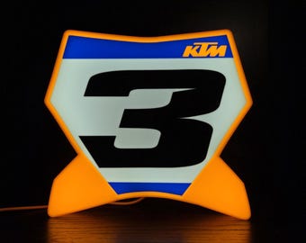 Eli Tomac #3 Light Box - Motocross Number Plate LED Wall or Table Light