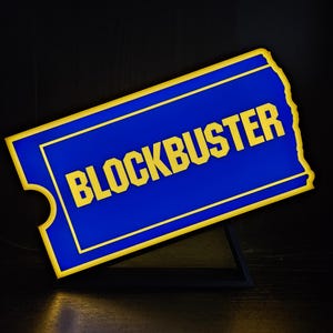 Blockbuster Led Sign Blockbuster Illuminated LED Sign, Lightbox - Etsy