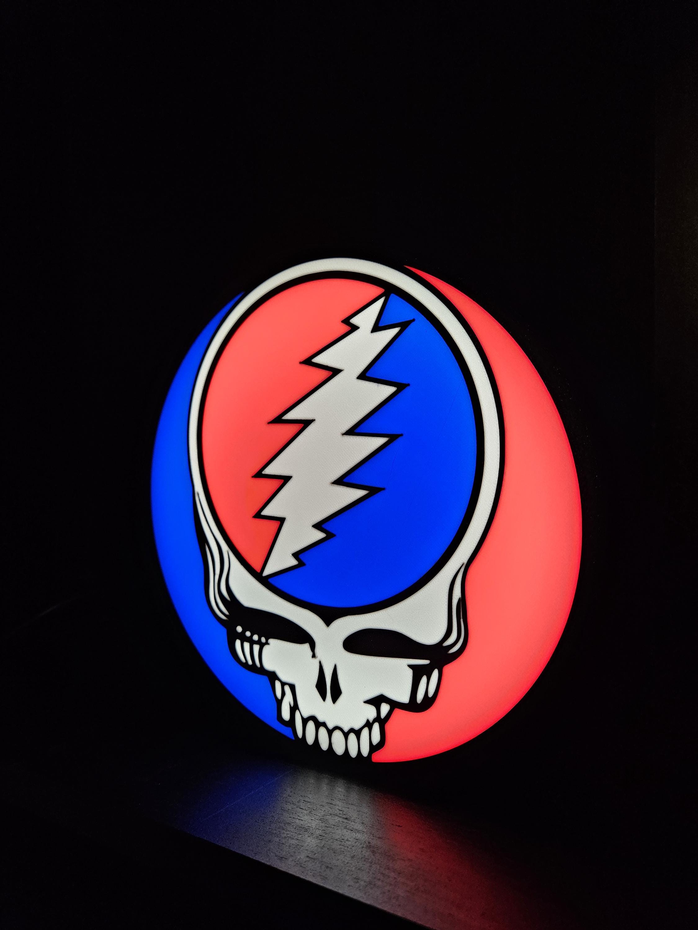 Grateful Dead Ring Lightning Skull Steal Your Face Logo Rock