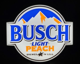 Busch Light Peach LED Sign Lightbox