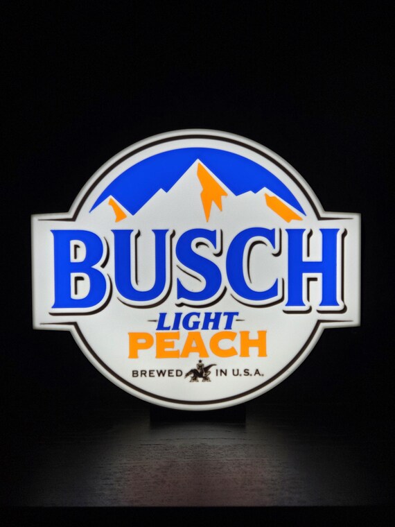 Busch Light Peach LED Sign Lightbox - Etsy