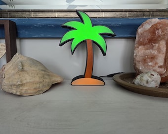 Palm Tree Illuminated LED Sign, Lightbox
