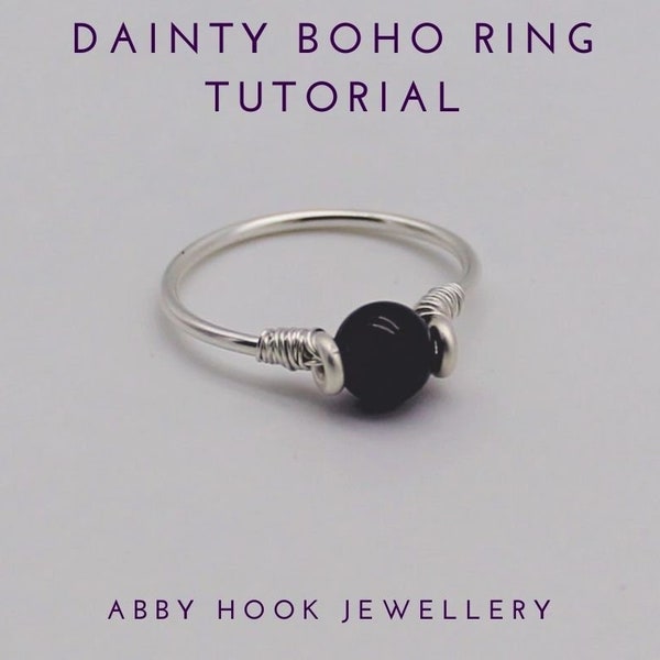 Dainty Boho Ring, Wire Jewelry Tutorial, PDF File instant download