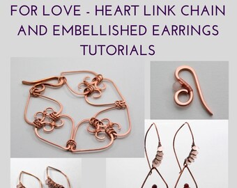 For Love - Heart Link Chain and Embellished Earrings Tutorials