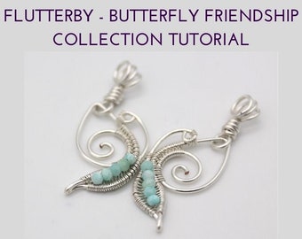 Flutterby Butterfly Friendship Collection Tutorial - wire jewellery pdf file
