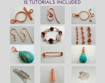 Findings Tutorial Pack - 12 Tutorials included - Wire Jewelry Tutorial, PDF File instant download