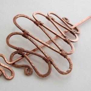 Hair Barrette or Shawl pin Materials and tutorial Kit Wire jewelry Hair Clip kit image 4