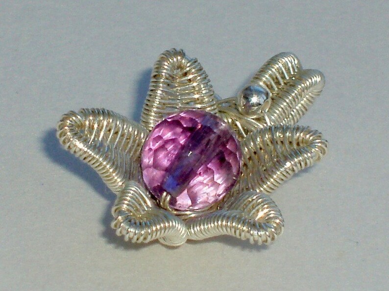 Lotus Flower Pendant, Wire Jewelry Tutorial, PDF File instant download with bonus chain tutorial image 5