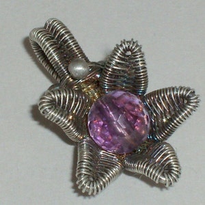 Lotus Flower Pendant, Wire Jewelry Tutorial, PDF File instant download with bonus chain tutorial image 3