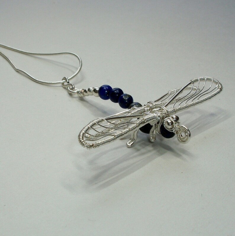 The Dragonfly collection, Wire Jewelry Tutorial, PDF File instant download with bonus chain tutorial image 3