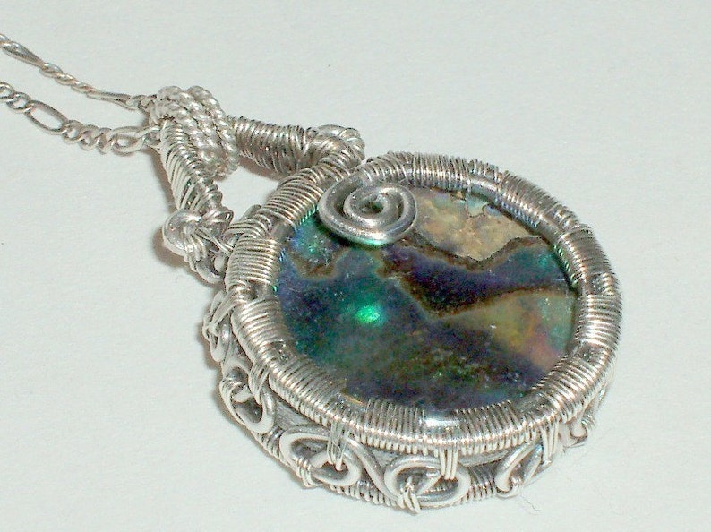 Spiral Bezel pendant Wire Jewelry Tutorial PDF File instant Etsy