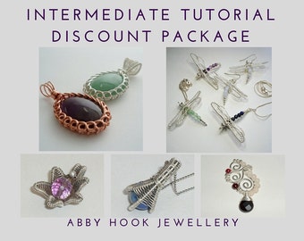 Wire Jewelry tutorial - Intermediate - Discount Package - 5 Tutorials - PDF files instant download with bonus chain tutorial