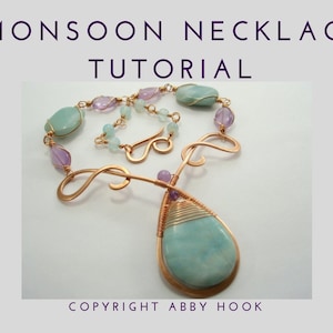 Wire Wrapped Stone Necklace Tutorial: Celtic Inspired Jewelry (PDF Pattern)