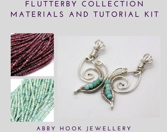 Flutterby Butterfly Friendship Collection Materials and tutorial jewelry making kit