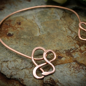 Asymetrical Snake copper neck torc