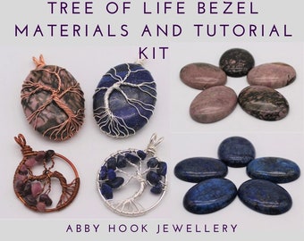 Tree of Life Materials and Tutorial kit - Wire jewelry pendant kit