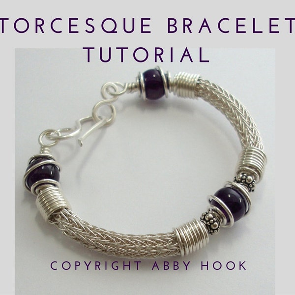 Torcesque Bracelet, Wire Jewelry Tutorial, PDF File instant download