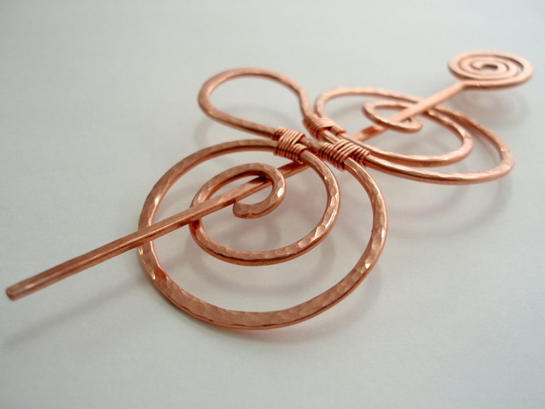 Hair Barrette or Shawl pin Materials and tutorial Kit Wire jewelry Hair Clip kit image 3