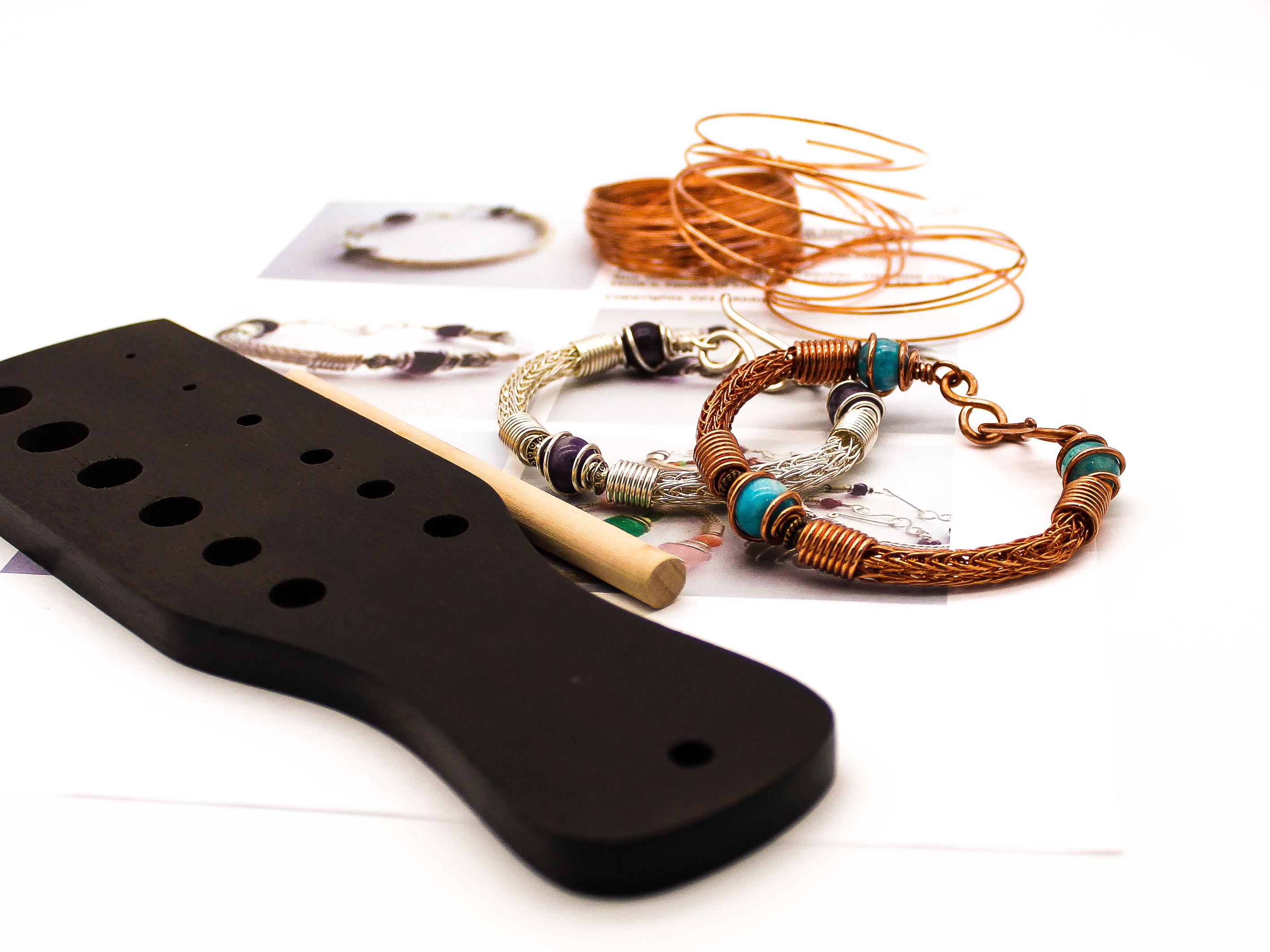 Deluxe Viking Knit Jewelry Kit With Drawplate, Mandrels, Wire