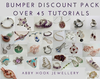 Wire Jewelry Bumper Tutorial pack - Includes over 45 tutorials - save 50% - Instant download