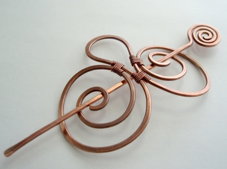 Hair Barrette or Shawl pin Materials and tutorial Kit Wire jewelry Hair Clip kit image 5